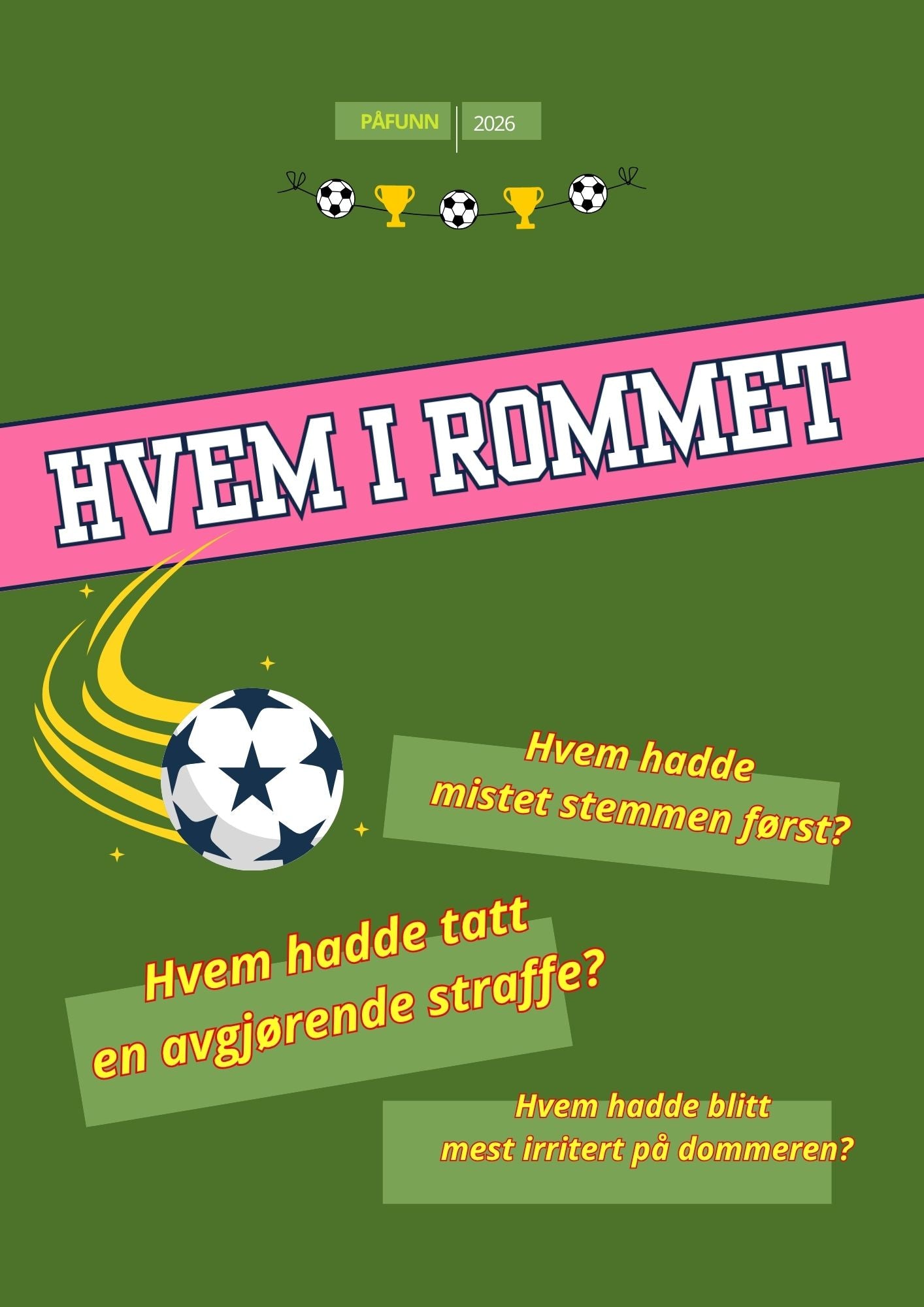 VM i Fotball - Hvem i rommet