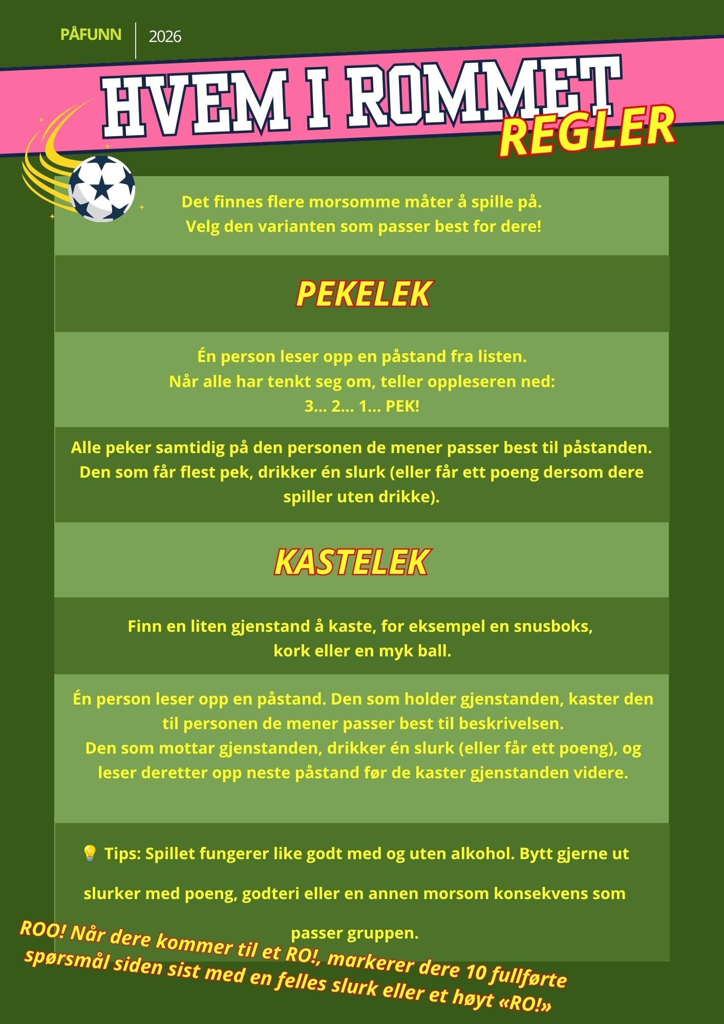 VM i Fotball - Hvem i rommet